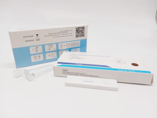 بسته بندی تکی کیت های آزمایشی خودآزمایی طلای کلوئیدی ISO 13485 Covid 19